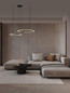 Preview: Nova Luce LED Pendelleuchte Greamy dimmbar 49W warmweiss 3000K Schwarz Aluminium 93x65cm 9030960