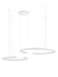 Preview: Nova Luce LED Pendelleuchte Greamy dimmbar 49W warmweiss 3000K Weiß Aluminium 93x65cm 9030961