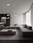 Preview: Nova Luce LED Pendelleuchte Greamy dimmbar 49W warmweiss 3000K Weiß Aluminium 93x65cm 9030961