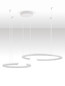 Preview: Nova Luce LED Pendelleuchte Greamy dimmbar 49W warmweiss 3000K Weiß Aluminium 93x65cm 9030961