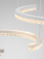 Preview: Nova Luce LED Pendelleuchte Greamy dimmbar 49W warmweiss 3000K Weiß Aluminium 93x65cm 9030961