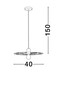 Preview: Nova Luce Pendelleuchte Eres E27 Gold Metall Ø40cm 9035970