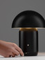 Preview: Nova Luce LED Akku-Tischleuchte Pois dimmbar 2W warmweiss 3000K Schwarz Stahl Ø20cm 9050169