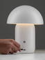 Preview: Nova Luce LED Akku-Tischleuchte Pois dimmbar 2W warmweiss 3000K Weiß Stahl Ø20cm 9050171