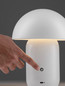Preview: Nova Luce LED Akku-Tischleuchte Pois dimmbar 2W warmweiss 3000K Weiß Stahl Ø20cm 9050171