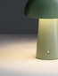 Preview: Nova Luce LED Akku-Tischleuchte Ande dimmbar 2W warmweiss 3000K Grün Stahl Ø16cm 9050174