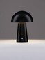 Preview: Nova Luce LED Akku-Tischleuchte Ande dimmbar 2W warmweiss 3000K Schwarz Stahl Ø16cm 9050175