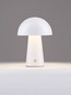Preview: Nova Luce LED Akku-Tischleuchte Ande dimmbar 2W warmweiss 3000K Weiß Stahl Ø16cm 9050176