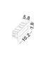 Preview: Nova Luce LED Wandeinbauleuchte Olin 3W warmweiss 3000K IP65 Anthrazit Aluminium 10x8cm 9050705
