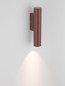Preview: Nova Luce LED Außen-Wandleuchte Torrin 3W 240lm warmweiss 3000K IP65 salzwasserfest Cortenstahl Aluminium Ø4,5cm 9050714