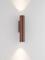 Preview: Nova Luce LED Außen-Wandleuchte Torrin 6W warmweiss 2700K IP65 salzwasserfest Cortenstahl Aluminium Ø4,5cm 9050721