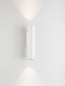 Preview: Nova Luce LED Außen-Wandleuchte Torrin 6W warmweiss 2700K IP65 salzwasserfest Weiß Aluminium Ø4,5cm 9050723
