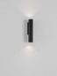 Preview: Nova Luce LED Außen-Wandleuchte Torrin 6W warmweiss 3000K IP65 salzwasserfest Anthrazit Aluminium Ø4,5cm 9050724