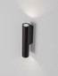 Preview: Nova Luce LED Außen-Wandleuchte Torrin 6W warmweiss 3000K IP65 salzwasserfest Anthrazit Aluminium Ø4,5cm 9050724