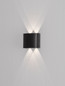 Preview: Nova Luce LED Außen-Wandleuchte Duomo 5W warmweiss 3000K IP54 Anthrazit Aluminium 12x8cm 9050729