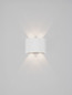 Preview: Nova Luce LED Außen-Wandleuchte Duomo 5W warmweiss 3000K IP54 Weiß Aluminium 12x8cm 9050730