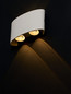 Preview: Nova Luce LED Außen-Wandleuchte Duomo 5W warmweiss 3000K IP54 Weiß Aluminium 12x8cm 9050730