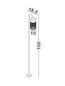 Preview: Nova Luce LED Wegeleuchte Motley 9W warmweiss 3000K IP65 salzwasserfest Schwarz Aluminium 100cm 9060230