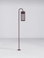 Preview: Nova Luce LED Wegeleuchte Motley 9W warmweiss 3000K IP65 salzwasserfest Cortenstahl Aluminium 100cm 9060231