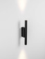 Preview: Nova Luce LED Wandleuchte Paron 8W warmweiss 3000K Schwarz Aluminium 30x7cm 9060234