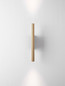 Preview: Nova Luce LED Wandleuchte Paron 8W warmweiss 3000K Schwarz Gold Aluminium 30x7cm 9060236