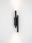 Preview: Nova Luce LED Wandleuchte Paron 15W warmweiss 3000K Schwarz Aluminium 38x7cm 9060237