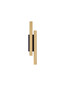 Preview: Nova Luce LED Wandleuchte Paron 15W warmweiss 3000K Schwarz Gold Aluminium 38x7cm 9060239