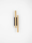 Preview: Nova Luce LED Wandleuchte Paron 15W warmweiss 3000K Schwarz Gold Aluminium 38x7cm 9060239