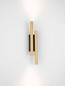 Preview: Nova Luce LED Wandleuchte Paron 15W warmweiss 3000K Schwarz Gold Aluminium 38x7cm 9060239