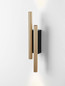 Preview: Nova Luce LED Wandleuchte Paron 15W warmweiss 3000K Schwarz Gold Aluminium 38x7cm 9060239