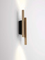 Preview: Nova Luce LED Wandleuchte Paron 15W warmweiss 3000K Schwarz Gold Aluminium 38x7cm 9060239
