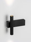Preview: Nova Luce LED Wandleuchte Paron 6W warmweiss 3000K Schwarz Aluminium 15x15cm 9060240