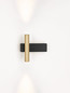 Preview: Nova Luce LED Wandleuchte Paron 6W warmweiss 3000K Schwarz Gold Aluminium 15x15cm 9060242