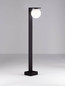 Preview: Nova Luce LED Wegeleuchte Oracle 8W warmweiss 3000K IP65 salzwasserfest Schwarz Glas Aluminium 90cm 9060245
