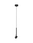Preview: Nova Luce LED Pendelleuchte Ola schwenkbar 4W warmweiss 3000K Schwarz Aluminium Ø8cm 9060251