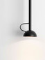 Preview: Nova Luce LED Pendelleuchte Ola schwenkbar 4W warmweiss 3000K Schwarz Aluminium Ø8cm 9060251