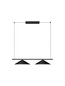 Preview: Nova Luce LED Pendelleuchte Lui 24W warmweiss 3000K Schwarz Stahl Aluminium 100x40cm 9060256