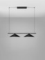 Preview: Nova Luce LED Pendelleuchte Lui 24W warmweiss 3000K Schwarz Stahl Aluminium 100x40cm 9060256