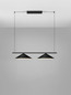 Preview: Nova Luce LED Pendelleuchte Lui 24W warmweiss 3000K Schwarz Stahl Aluminium 100x40cm 9060256
