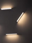 Preview: Nova Luce LED Wandleuchte Pablo 12W warmweiss 3000K Weiß Aluminium 40x10cm 9060257