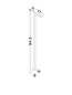 Preview: Nova Luce LED Wegeleuchte Pipe 4W warmweiss 3000K IP65 salzwasserfest Cortenstahl Aluminium 95cm 9060262