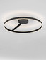Preview: Nova Luce LED Deckenleuchte Bianco dimmbar 48W CCT warm-/neutralweiss 2700/3000/4000K Schwarz Aluminium Ø80cm 9060287