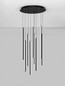Preview: Nova Luce LED Pendelleuchte Gratta dimmbar 48W warmweiss 3200K Schwarz Aluminium Ø50cm 9081804