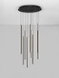 Preview: Nova Luce LED Pendelleuchte Gratta dimmbar 48W warmweiss 3200K Schwarz Aluminium Ø50cm 9081804