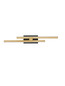 Preview: Nova Luce LED Wandleuchte Antama dimmbar 12W warmweiss 3200K Schwarz Gold Stahl Aluminium 53,5x8cm 9081808