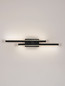 Preview: Nova Luce LED Wandleuchte Antama dimmbar 12W warmweiss 3200K Schwarz Stahl Aluminium 53,5x8cm 9081809