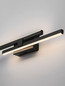 Preview: Nova Luce LED Wandleuchte Antama dimmbar 12W warmweiss 3200K Schwarz Stahl Aluminium 53,5x8cm 9081809