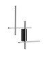 Preview: Nova Luce LED Wandleuchte Apecho dimmbar 28W warmweiss 3200K Schwarz Stahl Aluminium 62x59cm 9081811
