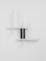 Preview: Nova Luce LED Wandleuchte Apecho dimmbar 28W warmweiss 3200K Schwarz Stahl Aluminium 62x59cm 9081811