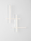 Preview: Nova Luce LED Wandleuchte Apecho dimmbar 34W warmweiss 3200K Weiß Stahl Aluminium 62x59cm 9081812